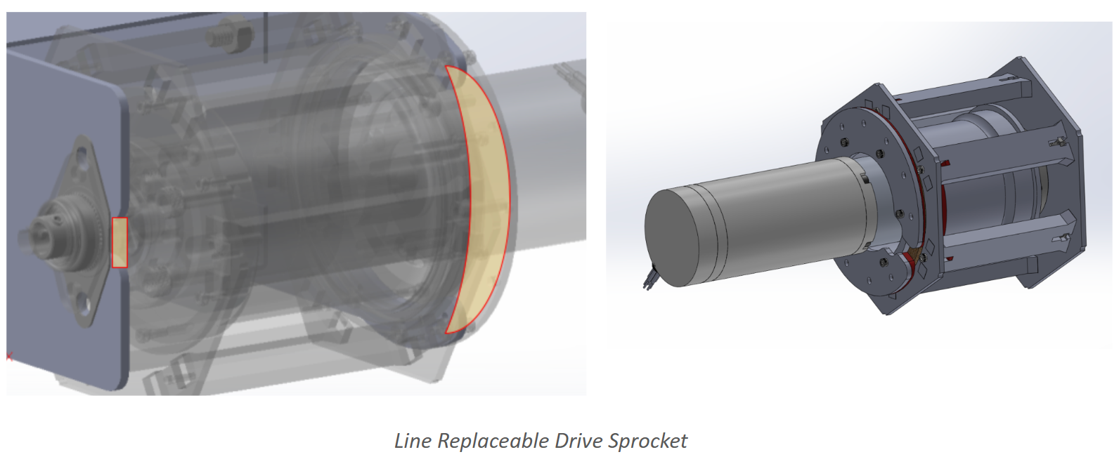 Line-replaceable drive sprocket assembly