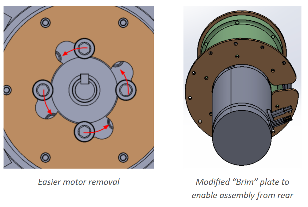 Motor removal and rear assembly improvements